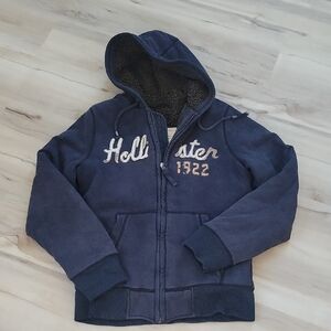 Hollister Dark Blue Hoodie with Logo
